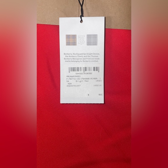 Burberry Bright Red Calf Leather Side-Stripe tailored trousers - Cupro/Wool NWT - Picture 9 of 11